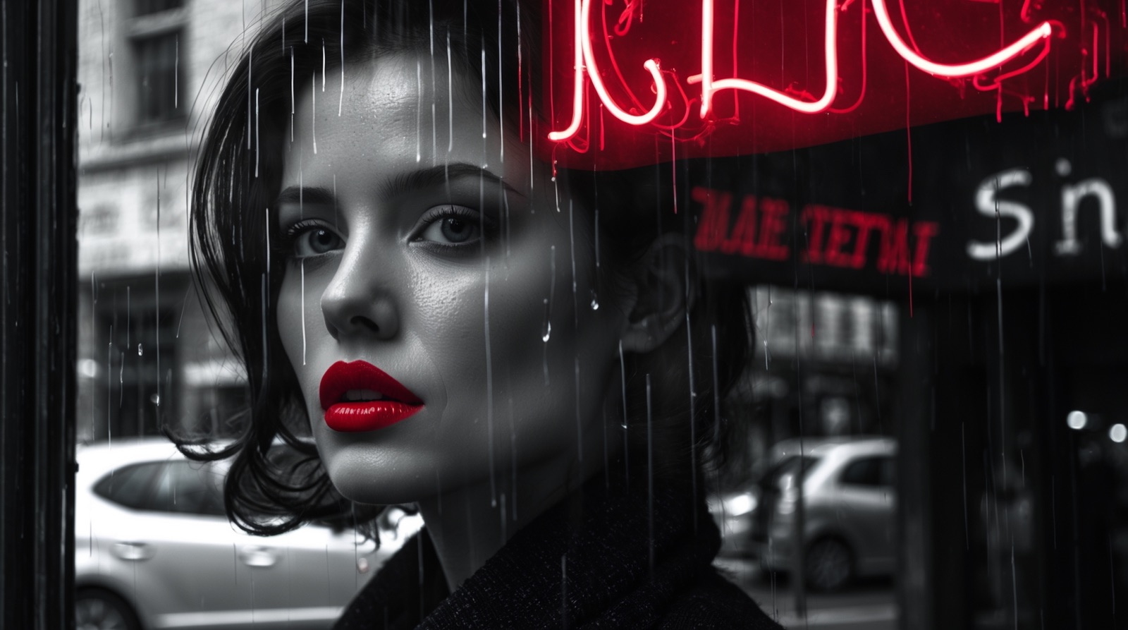 Reflet — vitre du café