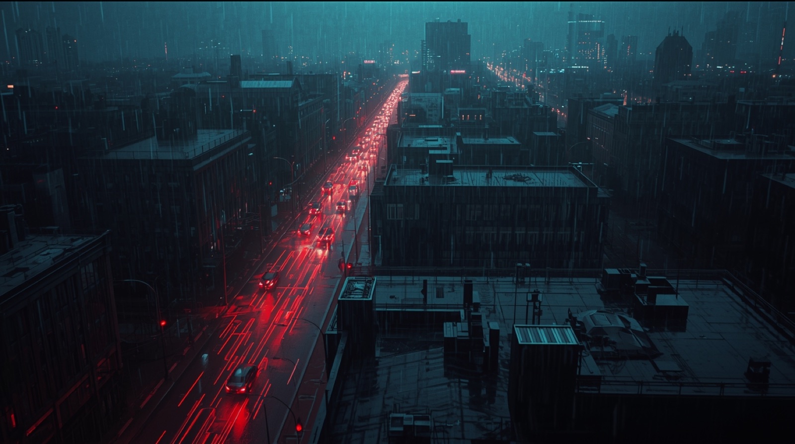 Skyline — pluie tiède